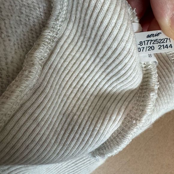 Aerie Good Vibe Oversized Split Hem Camo Sweatshirt sz M - Picture 8 of 9